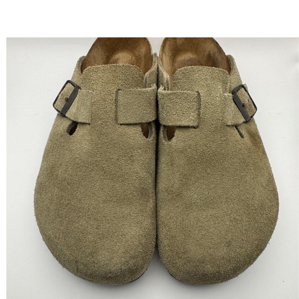 Authentic Birkenstock Boston Suede Clog Size 41 Regular Pre-2017 Yellow Print - Picture 2 of 16